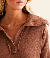 Ribbed Slub Knit Pullover