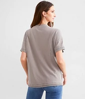 Lace Up Waffle Knit Top
