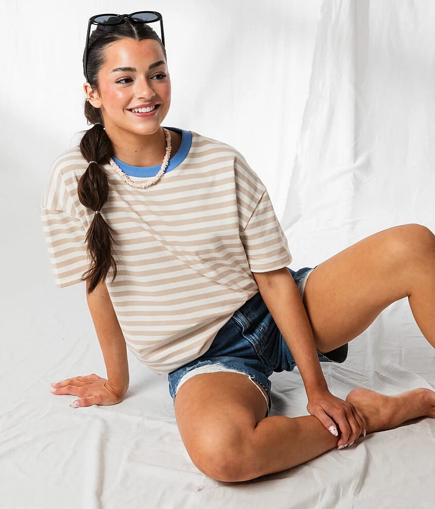 Striped Ringer Oversized T-Shirt