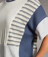Pieced Waffle Knit Top