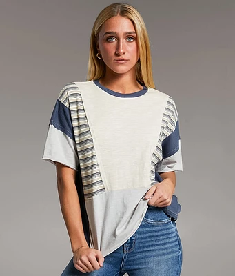 Pieced Waffle Knit Top