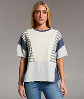 Pieced Waffle Knit Top