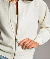 Textured Bomber Jacket