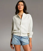 Textured Bomber Jacket