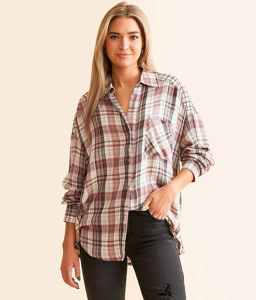 BKE Oversized Plaid Shirt