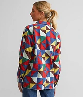 Geo Patchwork Boyfriend Shirt