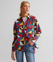 Geo Patchwork Boyfriend Shirt