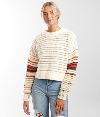 Gilded Intent Reverse Seam Striped Sweater