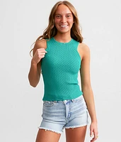 Pointelle Knit Tank Top