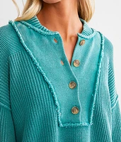 Washed Henley Sweater