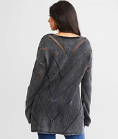 Washed Chevron Sweater