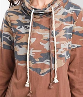 Pieced Camo Pullover