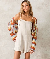 Crochet Cropped Cardigan Sweater