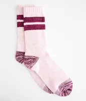 BKE Muk Luks Striped Crew Socks