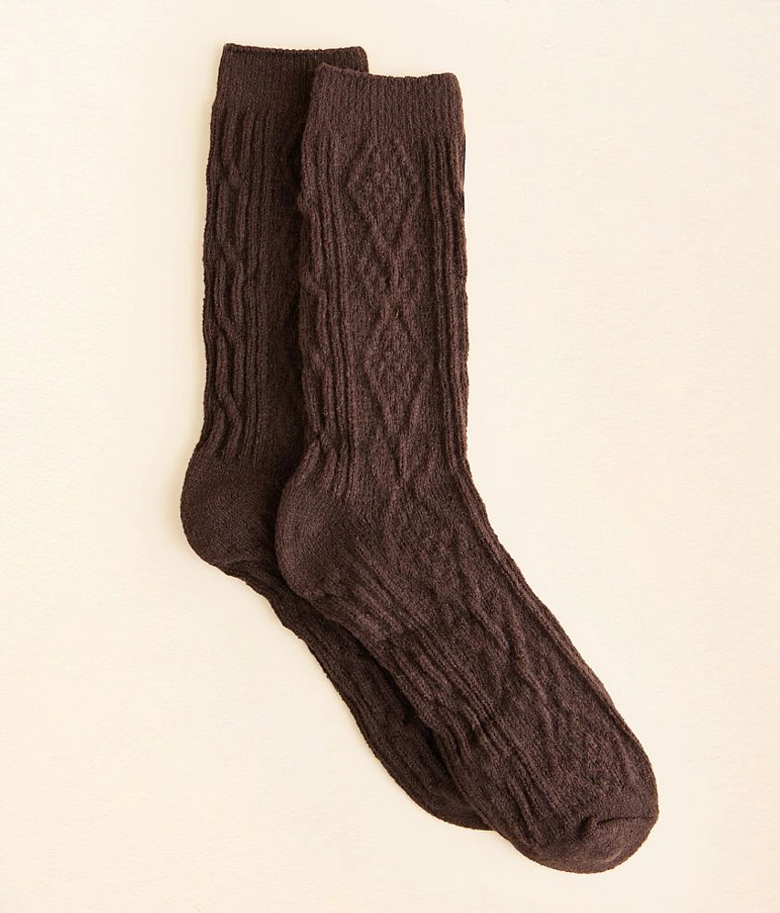 BKE Cable Knit Boot Socks