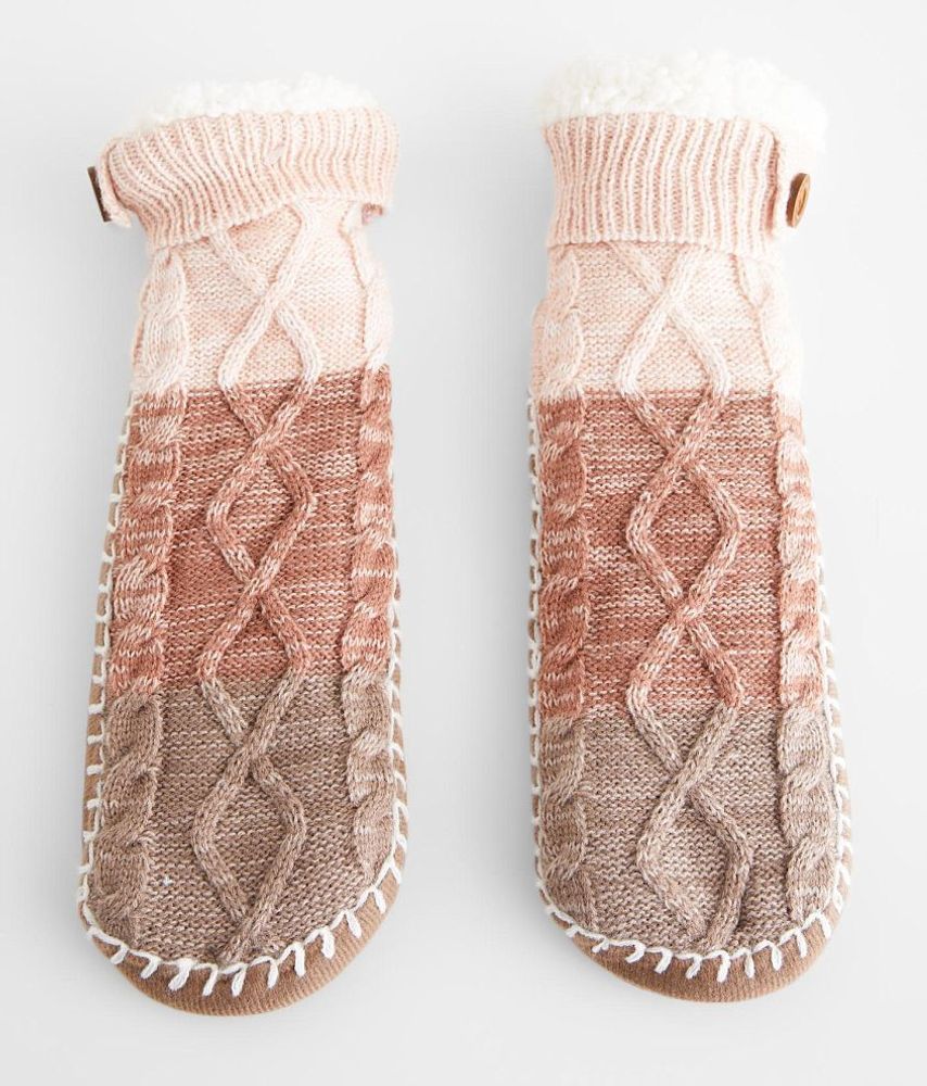 Muk Luks Sweater Knit Slipper Socks
