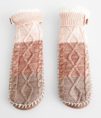 Muk Luks Sweater Knit Slipper Socks