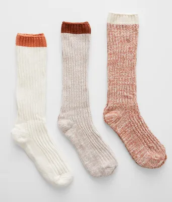 Muk Luks 3 Pack Slouchy Boot Socks