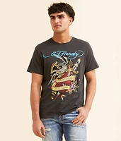 Ed Hardy Rhinestone Eagle Dagger T-Shirt