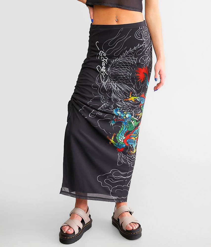 Ed Hardy Dragon Maxi Skirt