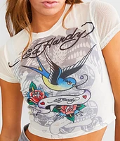 Swallow Bird Cropped T-Shirt