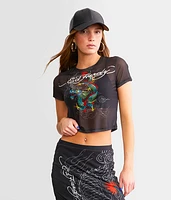 Ed Hardy Dragon Cropped Baby T-Shirt