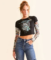 Ed Hardy Koi Fish Baby Cropped T-Shirt