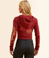 Amor Butterfly Cropped Hoodie