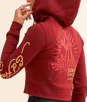 Amor Butterfly Cropped Hoodie