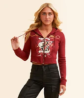Amor Butterfly Cropped Hoodie