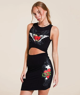 Wings Cut-Out Mini Dress