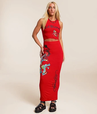 Dragon Cut-Out Maxi Dress
