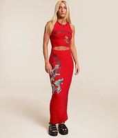 Dragon Cut-Out Maxi Dress