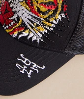 Rhinestone Tiger Trucker Hat