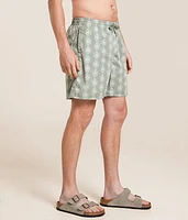 Ornate Striped Beach Swim Trunks