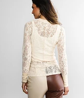 Fleece Lace Top