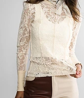 Fleece Lace Top