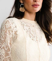 Fleece Lace Top