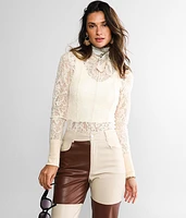 Fleece Lace Top