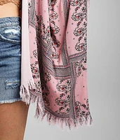 Handkerchief Hem Floral Kimono