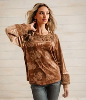 Velvet Floral Top