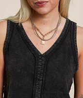Pieced Crochet Tank Top