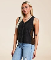 Pieced Crochet Tank Top