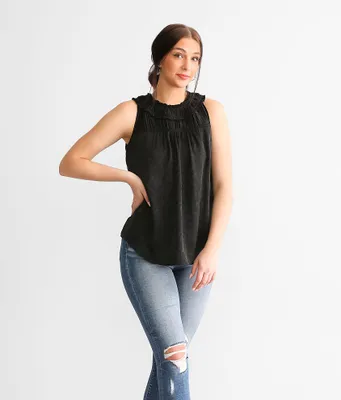 Buckle Black Shaping & Smoothing Floral Jacquard Tank Top