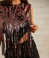 Sequin Fringe Tank Top