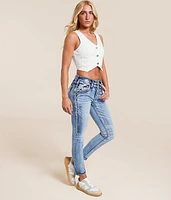 Savannah Mid-Rise Ankle Skinny Stretch Jean