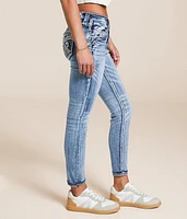 Savannah Mid-Rise Ankle Skinny Stretch Jean