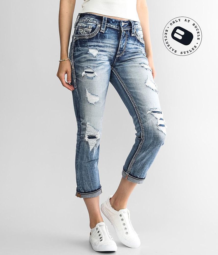 Rock Revival Yandel Mid-Rise Stretch Capri Jean