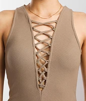 Strappy Ribbed Tank Top