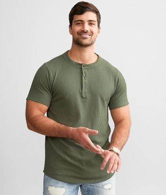 Rustic Dime Ribbed Henley